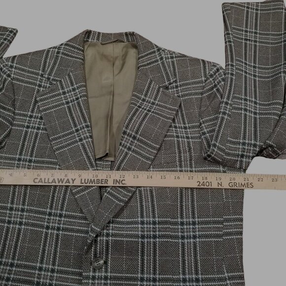 True Vintage 42R Green Plaid Kingsridge Blazer Jacket Sport Coat Union Made - Picture 4 of 12